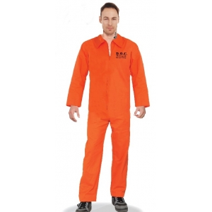 Orange Prisoner Jumpsuit - Halloween Mens Costumes